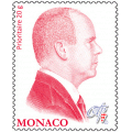 NEW EFFIGY IN PROFILE OF H.S.H. PRINCE ALBERT II IN RED COLOR NEW EFFIGY IN PROFILE OF H.S.H. PRINCE ALBERT II IN RED COLOR