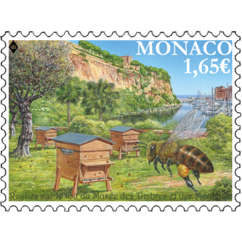 BEE HIVES ON THE ROOF OF THE MUSEUM OF STAMPS AND COINS