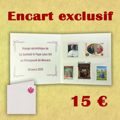 ENCART SOUVENIR DU VOYAGE APOSTOLIQUE DE SA SAINTETÉ LE PAPE LÉON XIV À MONACO
