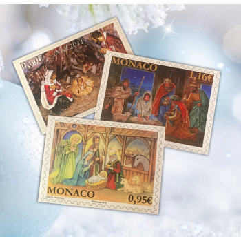 SET OF 3 CHRISTMAS POSTCARDS